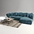 Luxurious Harrington Chaise Sofa 3D model small image 3