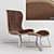 Volare Lounge Chair Ottoman: Stylish Comfort 3D model small image 1