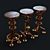 Steampunk Industrial Stools 3D model small image 1