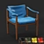 Mid Century Oak Safari Chair by Douglas Heaslet 3D model small image 1