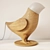 OM Birds Table Lamp: Beautifully Crafted Wood-Crystal Design 3D model small image 2