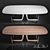 Metropolitan Chic: Gaudì Marble-Walnut Table 3D model small image 3