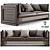 Luxury Italian Turri Numero Tre Sofa 3D model small image 1