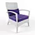 AMBERES Outdoor Armchair 3D model small image 1