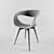 Raff L Chair: Stylish Wood Frame with Customizable Shell Options 3D model small image 2