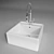Ceramic Kitchen Sink with Battery 3D model small image 1