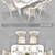 Elegant Merx Venezia Table and Chair Set with Serving and Tulips 3D model small image 2
