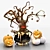 Glowing Pumpkin Halloween Decor Set 3D model small image 3