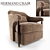 Hermano Walnut Chair: Comfortable Elegance with Maple Exposed Wood 3D model small image 1