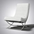 Cooper Leather Armless Chair 3D model small image 3