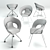 Modern Deli Stack Chairs by Thomas Pedersen 3D model small image 3