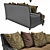 Baker Elements Mid-Size Sofa: Elegant Comfort and Style 3D model small image 2