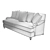 Baker Elements Mid-Size Sofa: Elegant Comfort and Style 3D model small image 3