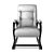 Elegant Rocking Chair: 954mm Height, 649mm Width, 1218mm Length 3D model small image 2