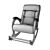 Elegant Rocking Chair: 954mm Height, 649mm Width, 1218mm Length 3D model small image 3