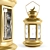 Golden Glass Ramadan Lamp 3D model small image 2