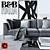 Contemporary B&B Italia Sofa 3D model small image 1