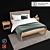 Shetland Padded Headboard Bed 3D model small image 1