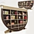 Elegant Ego Bookcase Set 3D model small image 1