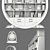 Elegant Ego Bookcase Set 3D model small image 3