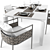 Elegant Kira Dining Set by Talenti 3D model small image 2