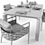 Elegant Kira Dining Set by Talenti 3D model small image 3