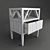 Flamant Furniture Bedside Table: Elegant Belgian Design 3D model small image 1