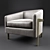 Sleek Comfort: Reginald Leather Chair 3D model small image 1