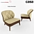 Elegant Lipparini Design Armchair 3D model small image 1