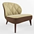 Elegant Lipparini Design Armchair 3D model small image 2