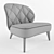 Elegant Lipparini Design Armchair 3D model small image 3