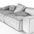 Title: Versatile Modular Peanut B Sofa 3D model small image 2