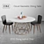 CB2 Circuit Dining Table: Modern Geometric Design 3D model small image 1