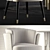 Anita Ekberg Mid-Century Dining Set 3D model small image 3