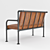 Title: Metal Tube Sofa with Leather Seat 3D model small image 2