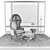 Restoration Hardware Chair with Decor 3D model small image 3