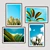 Botanical Photo Set with Modern Frames 3D model small image 1