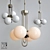 Vintage Balls Pendant Light 3D model small image 1