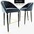 Elegant Malay Bar Chair 3D model small image 1