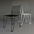 Sleek Grille Chair 3D model small image 1