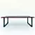 Sleek Wooden Table with Glass Insert 3D model small image 2