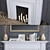 Decorative Fireplace with Set 3D model small image 2
