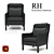 Restoration Hardware Madsen Leather Chair 3D model small image 1