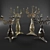 Sleek Metal Candle Holders 3D model small image 1