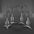 Sleek Metal Candle Holders 3D model small image 2