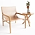 Modern Luxe: Smith Blush Armchair & Lennox Small Coffee Table Set 3D model small image 1