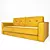 Silvio Plush Mustard Divan 3D model small image 2