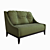 Dorotea 2 Seater Sofa: Comfy & Stylish 3D model small image 1