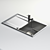Stainless Steel Kitchen Sink 3D model small image 1