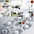 Han Platinum Dinner Set - Elegant Collection for Dining 3D model small image 1